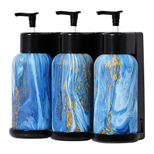 ABS Liquid Dispenser Bracket Wall Mounted Three Bottles Dispenser Bracket