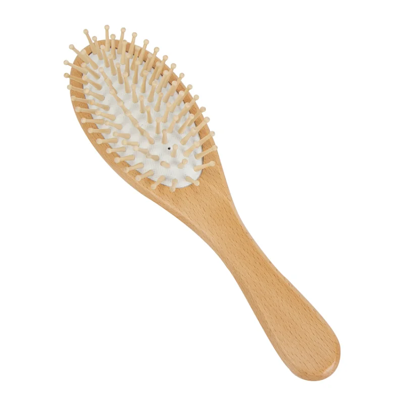 Custom Logo Anti-static Wooden Comb Hair Brush