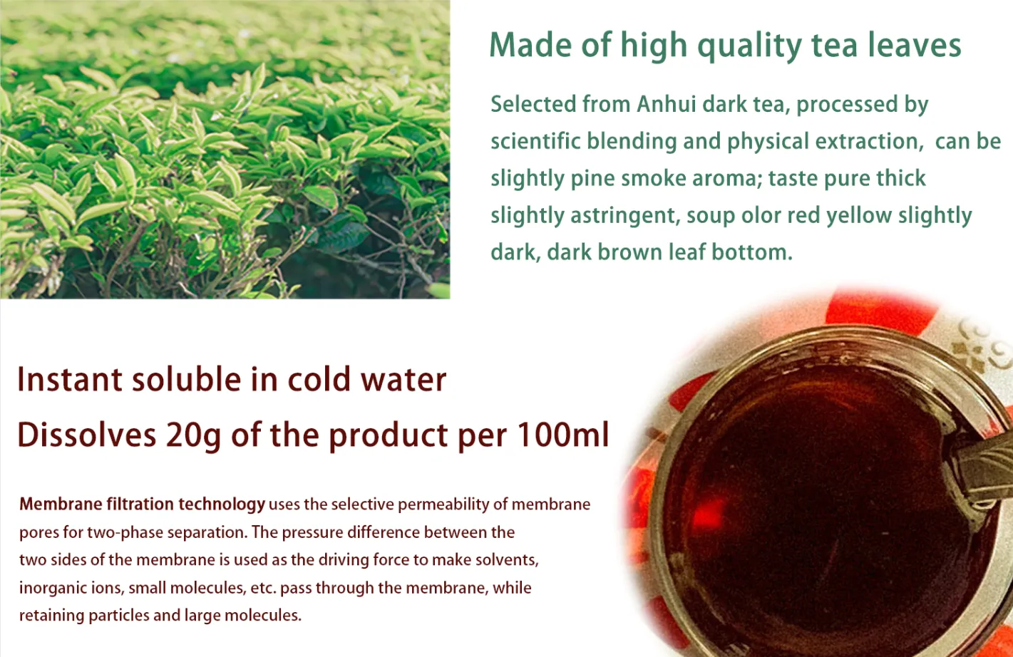 Instant Dark Tea Powder