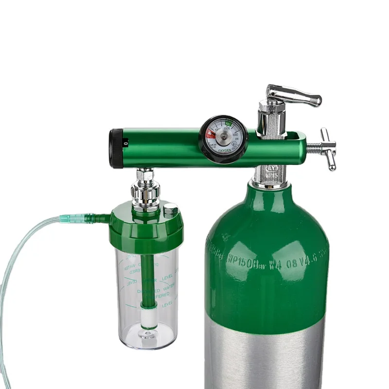 Medical Grade CGA540 Oxygen Pressure Medical Regulator With DISS or BARB Outlet