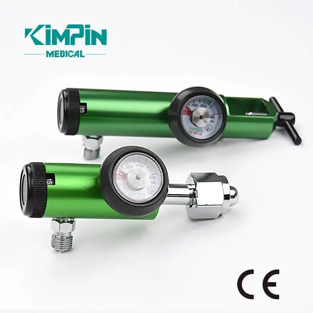 Medline Mini Oxygen Regulator With Bottle CE certificate 0-15 Liters per Minute, 870 CGA Connection, Brass Sleeve