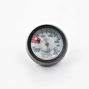 UL Listed 1.5 Inch High Pressure Gas Gauge For Oxygen medical oxygen regulator with flowmeter