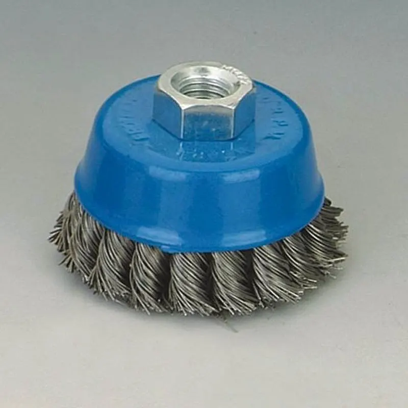 Twisted Knot Crimped wire Cup Brush Rotary Steel Wire Brush For Angle Grinder Industry clean and polish metal surface