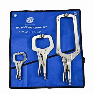 3 Pieces C Clamp Vise Grip Locking Plier Set