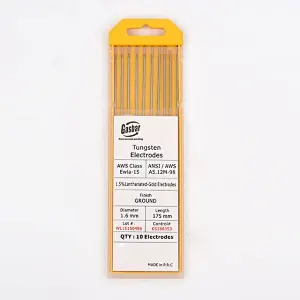 Length 175mm TIG Tungsten Electrode WL20 2.0mm Rods For Welding