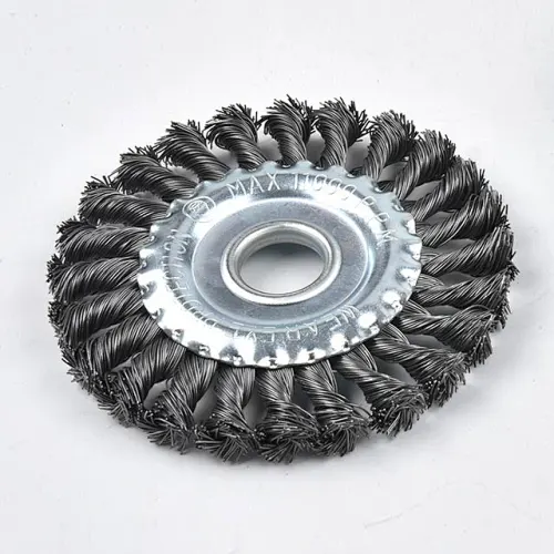 Durable brass crimped wire cup brushes Industrial stainless steel wire knot wheel weeding brush