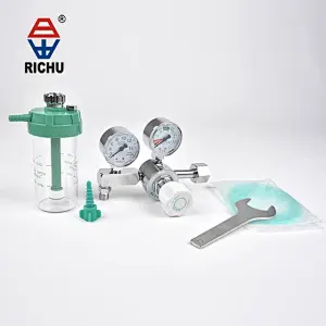 Medical CGA540 CGA870 Oxigeno Medico Regulador With Flow gauge  Used Cylinder For Hospital