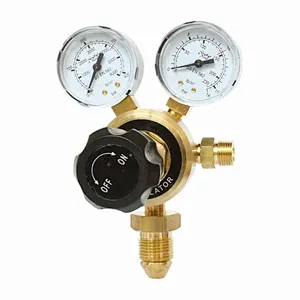 Single Stage British Type Gas Regulator With Two Gauges