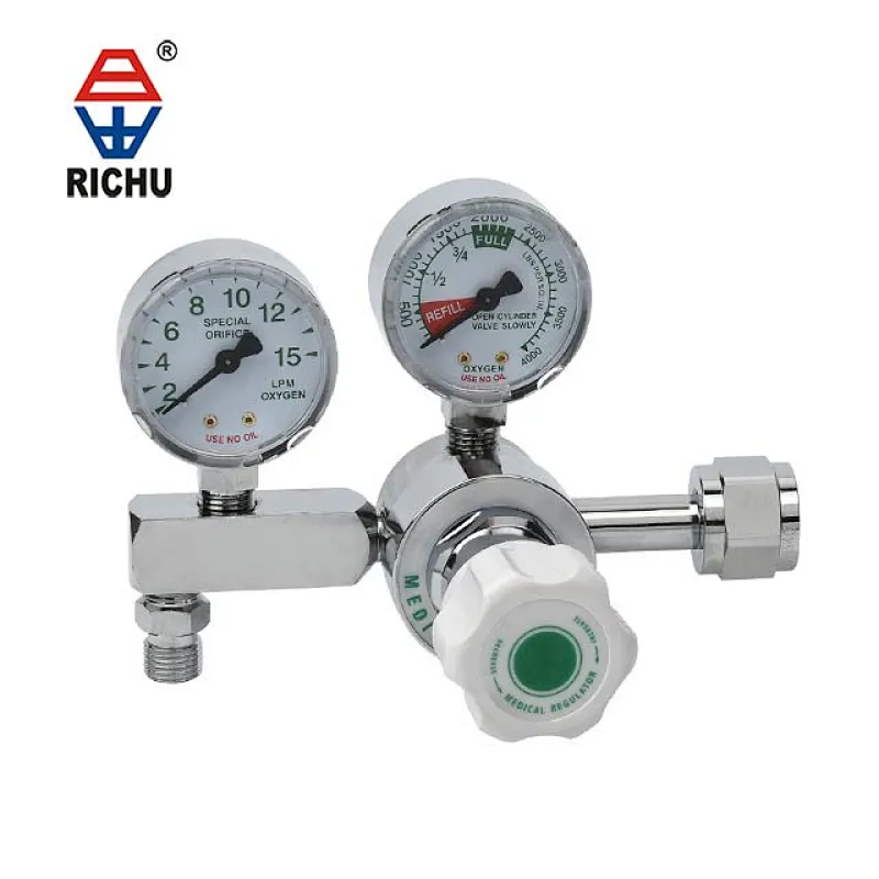Medical CGA540 CGA870 Oxigeno Medico Regulador With Flow gauge  Used Cylinder For Hospital