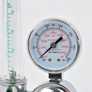 Medical CGA540 CGA870 Oxigeno Medico Regulador With Flow gauge  Used Cylinder For Hospital