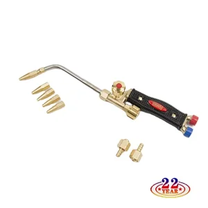 Japanese Type High Quality Full Brass Gas Welding Torch With 5 Welding Nozzles