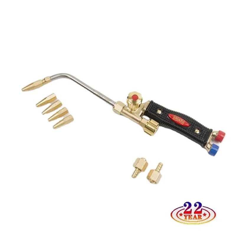 Japanese Type High Quality Full Brass Gas Welding Torch With 5 Welding Nozzles