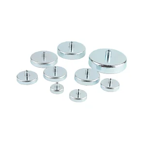 Ferrite Shallow Pot Magnet with Thread Hole