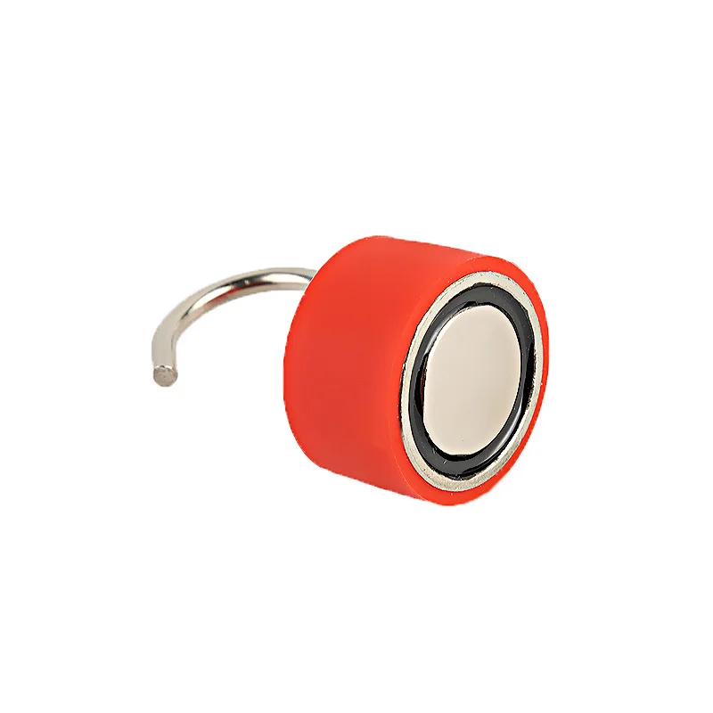 Rubber coated magnetic hooks for fridge