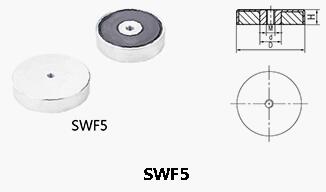 threaded hole magnets SWF5 SERIES sketch