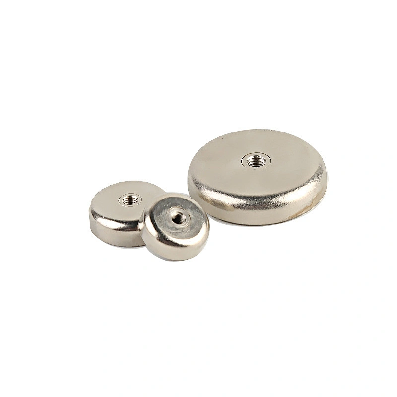 Neodymium Cup Magnet with Flat Internal Thread