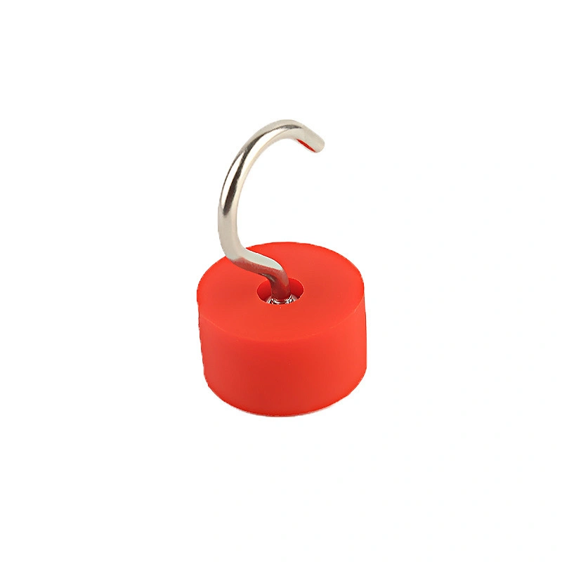 Rubber coated magnetic hooks for fridge
