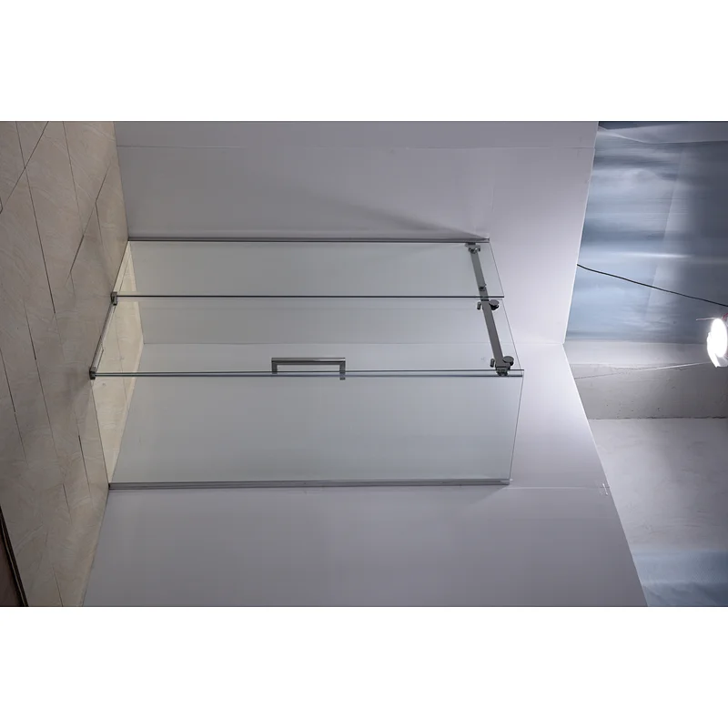 Best selling European Stainless Steel Rectangle Frameless Sliding Shower Enclosure