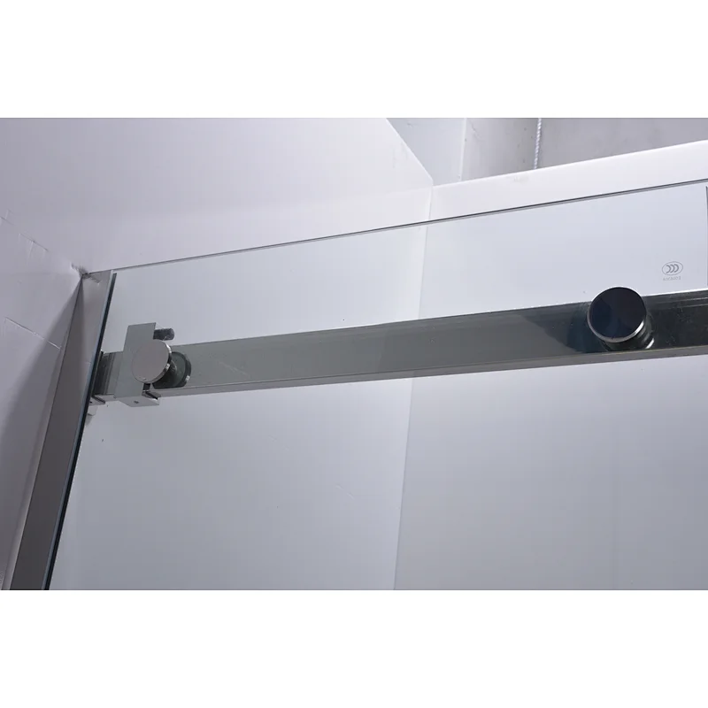 #304 Stainless Steel Customized Luxury Frameless Tempered Glass Single Sliding Shower Door