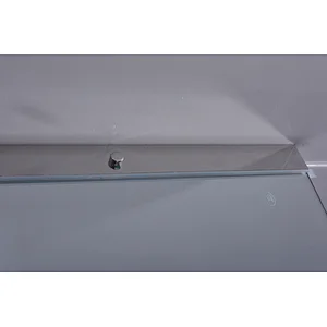 #304 Stainless Steel Customized Luxury Frameless Tempered Glass Single Sliding Shower Door