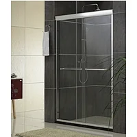 Factory Direct Sale Popular Portable Aluminum Framed Safety Tempered Glass Double Sliding Shower Door
