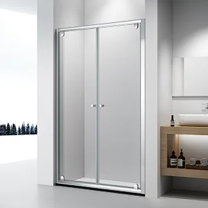 Shower Door Hinge Hardware Bathroom Silver Frame Glass Enclosure 2 Side Pivot Shower Door