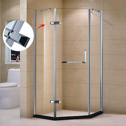 Modern Diamond Shape Frameless Corner Bathroom Hinge Shower Room Shower Enclosure