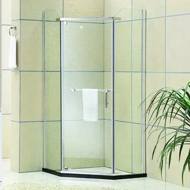 Best Price Simple Diamond Type  Frameless Aqua Tempered Glass Shower Enclosures