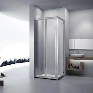 Factory 80x80 Slide Rollaway Shower Screen RV Shower Cabin Small Toilet Shower Cubicle Clear Sale silver OEM Glass  Frame Style