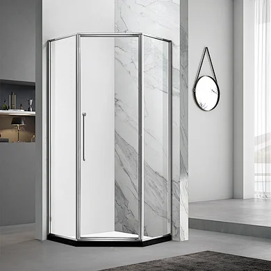 Modern Design Bathroom Corner Shower Enclosure Glass Diamond Shower Room