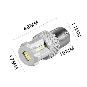 SANYOU 1156 1157 S25 LED Single Ball Pin Angle 180 ° LED Back Lamp DC12V 3020 SMD 12 stations 680lm White turn signal 1pc
