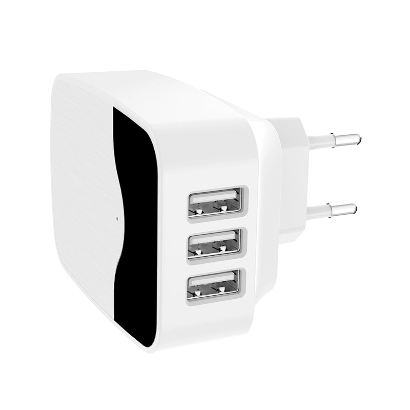Cubo del cargador USB, enchufe del cargador de pared, 3.1A 3 puertos Muti Adaptador USB Enchufe de alimentación Estación de carga Base de la caja para iPhone 13 12 P