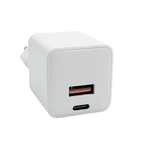 2022 Special Hot Selling Gan 30W Type C+USB-A charger 5V 3A  9V 2.77A  12V 2.5A 30W max with Micro USB Data Cable