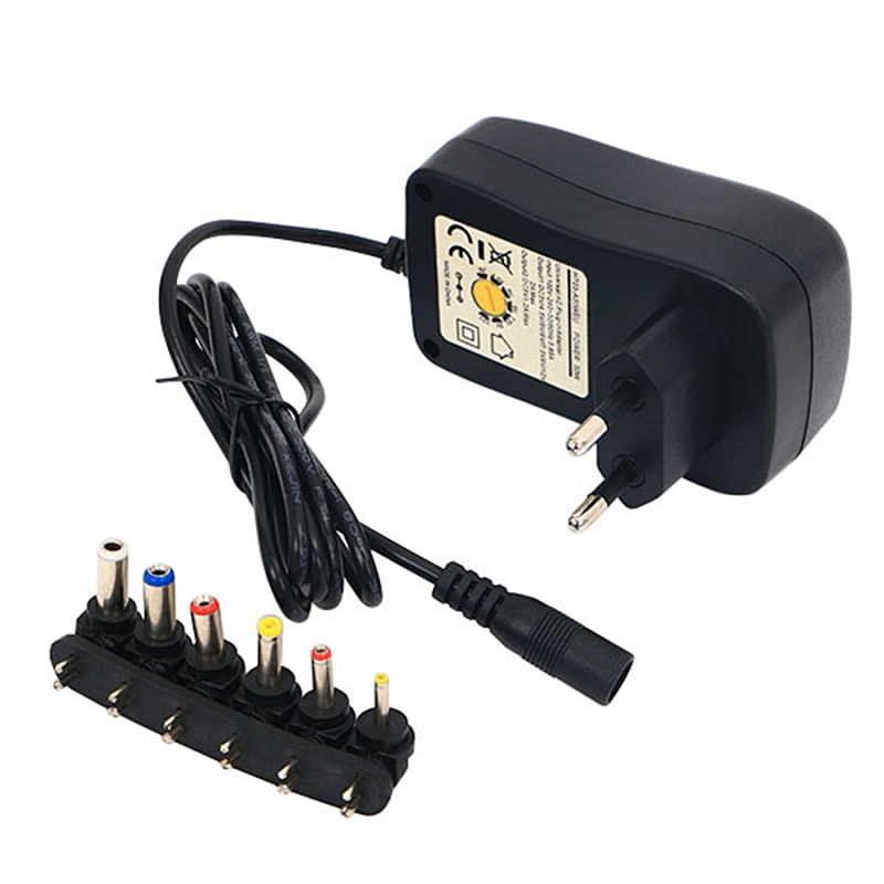 24W Multi Voltage 3V~12V universal AC DC Regulated power supply switching adapter with 6 Selectable Tips