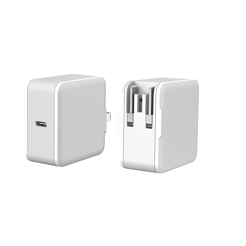 XR-TP42 UE Reino Unido EE. UU. OEM ODM fuente de fábrica cargador tipo c Gan 33W con pie fioding pd tipo c cargador de pared rápido