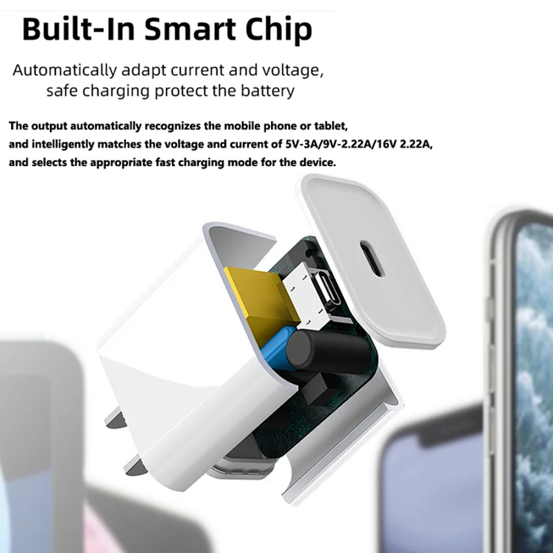 OEM phone charger factory Original US EU plug USB C Power Adapter fast charging plug  pd 20w QC wall travel adapter charger