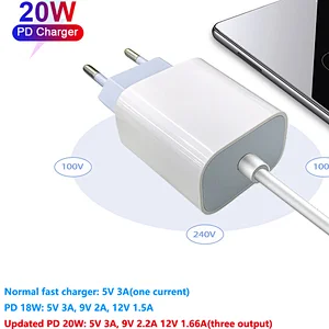 OEM phone charger factory Original US EU plug USB C Power Adapter fast charging plug  pd 20w QC wall travel adapter charger