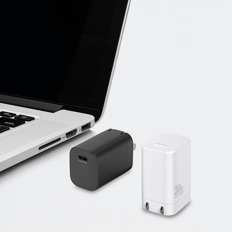 Gan D 30 Single Port With Type-c Pd Fast Charger For Iphone For Samsung Fast Charge