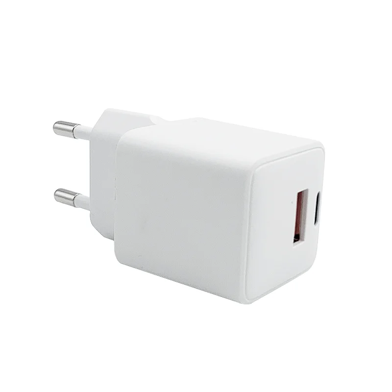2022 Special Hot Selling Gan 30W Type C+USB-A charger 5V 3A  9V 2.77A  12V 2.5A 30W max with Micro USB Data Cable