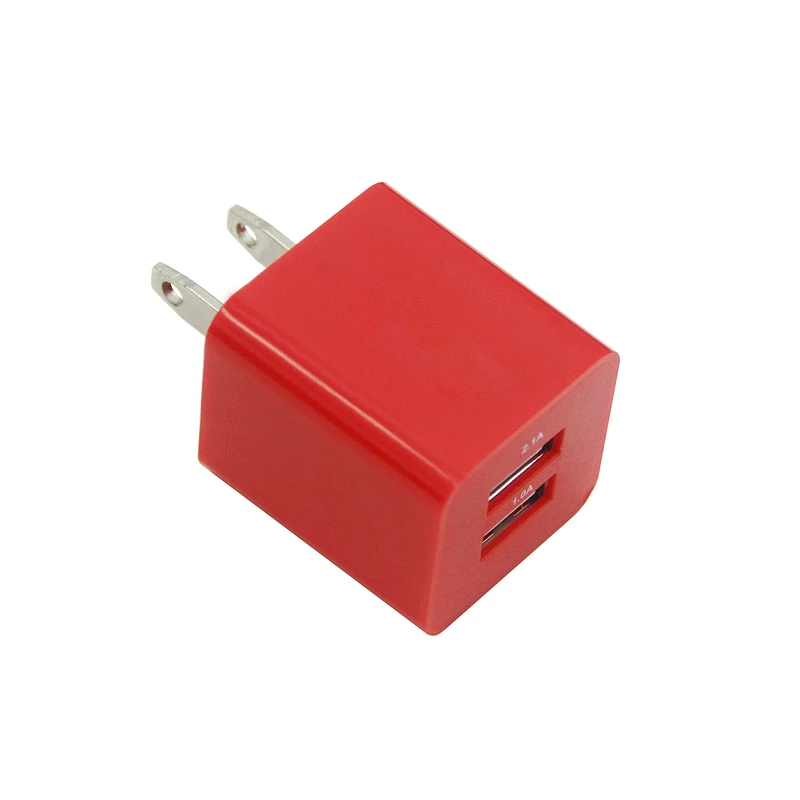 New Products Universal 5V2.1A 2 Port USB Wall Charger Portable Travel Home Phone Charger Plug Factory Direct Wholesale