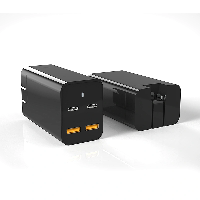 2 USB A+2 Type C ports floding foot charger portable traveling Gan 200W charger for phone and laptop with 2 years warranty