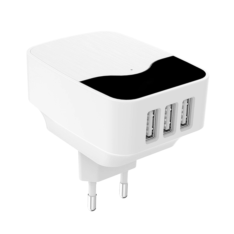 Cubo del cargador USB, enchufe del cargador de pared, 3.1A 3 puertos Muti Adaptador USB Enchufe de alimentación Estación de carga Base de la caja para iPhone 13 12 P