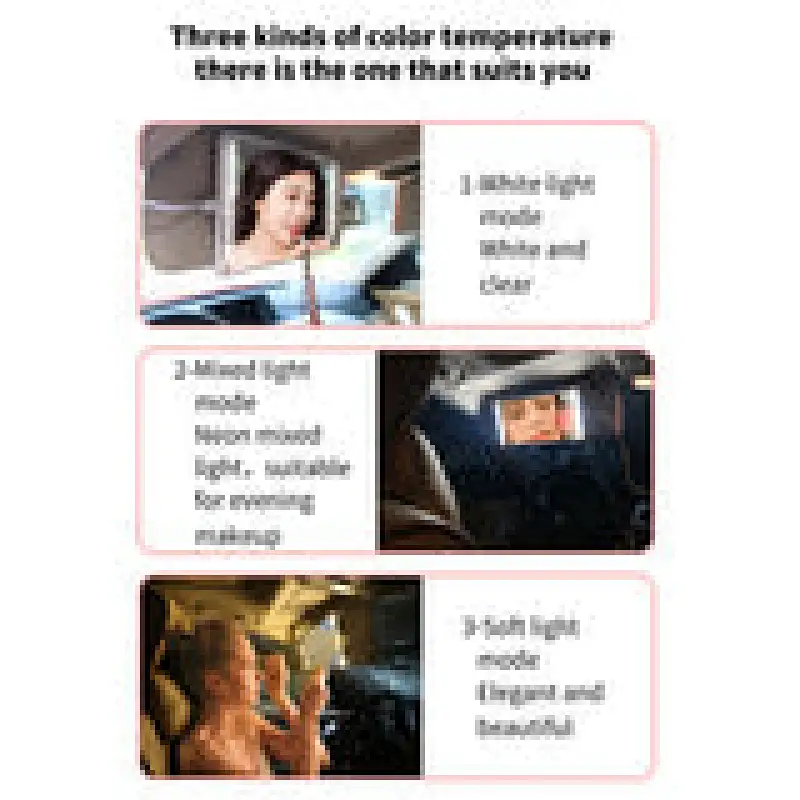 The sun visor vanity lighted mirror help pepole have a proper makeup when travel outdoor.