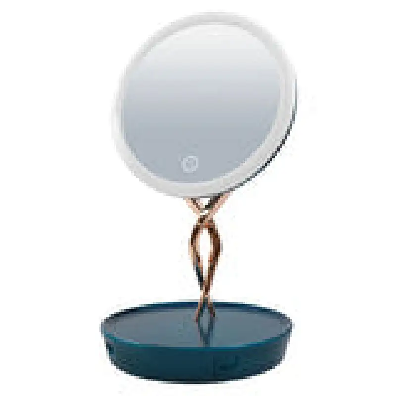 New led lighted makeup mirror with 10X Magnifiying base storage drawer are a vanity lights mirror.
