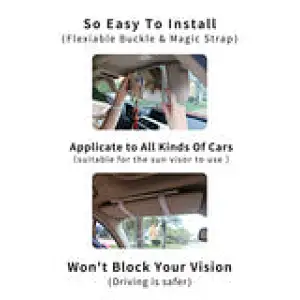 The sun visor vanity lighted mirror help pepole have a proper makeup when travel outdoor.