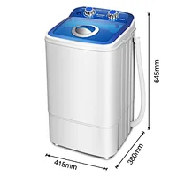 4.6kg Capacity Wash Machine Baby Child Clothes Washer Mini Semi-automatic