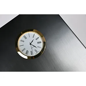 Olivia Bronze Quartz Clock Opal Glass Ball Bedside Table Lamp For Living Room