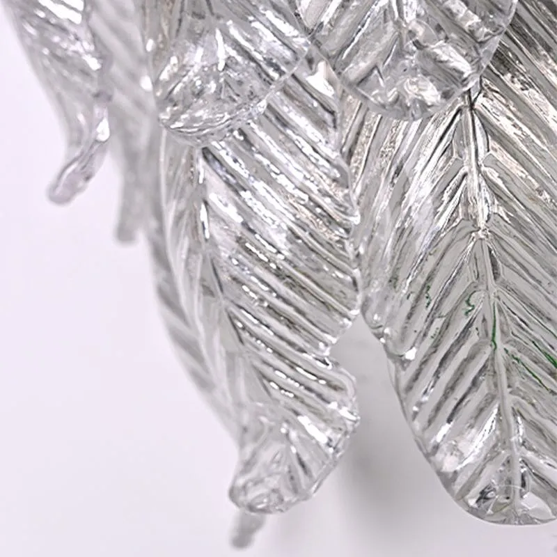 Beauty Line Texture Glass Leaves Wall Lamp