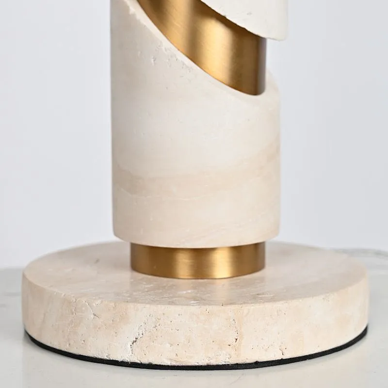 Travertine lamp base