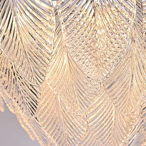 Luxury Modern Leaves Glass Chandelier